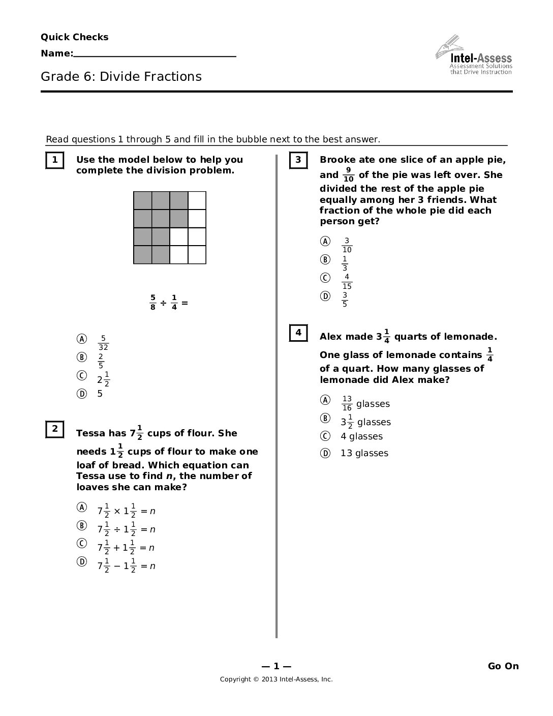 Qce45866 Grade 6 Divide Fractions