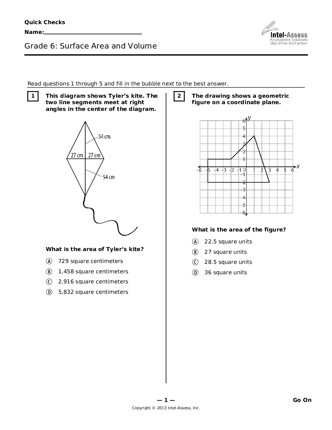 Qce45872 Grade 6 Surface Area And Volume