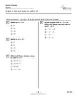 Qce46209 Grade 2 Add And Subtract Within 20