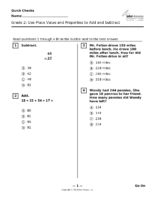 Qce46212 Grade 2 Use Place Value And Properties To Add And Subtract