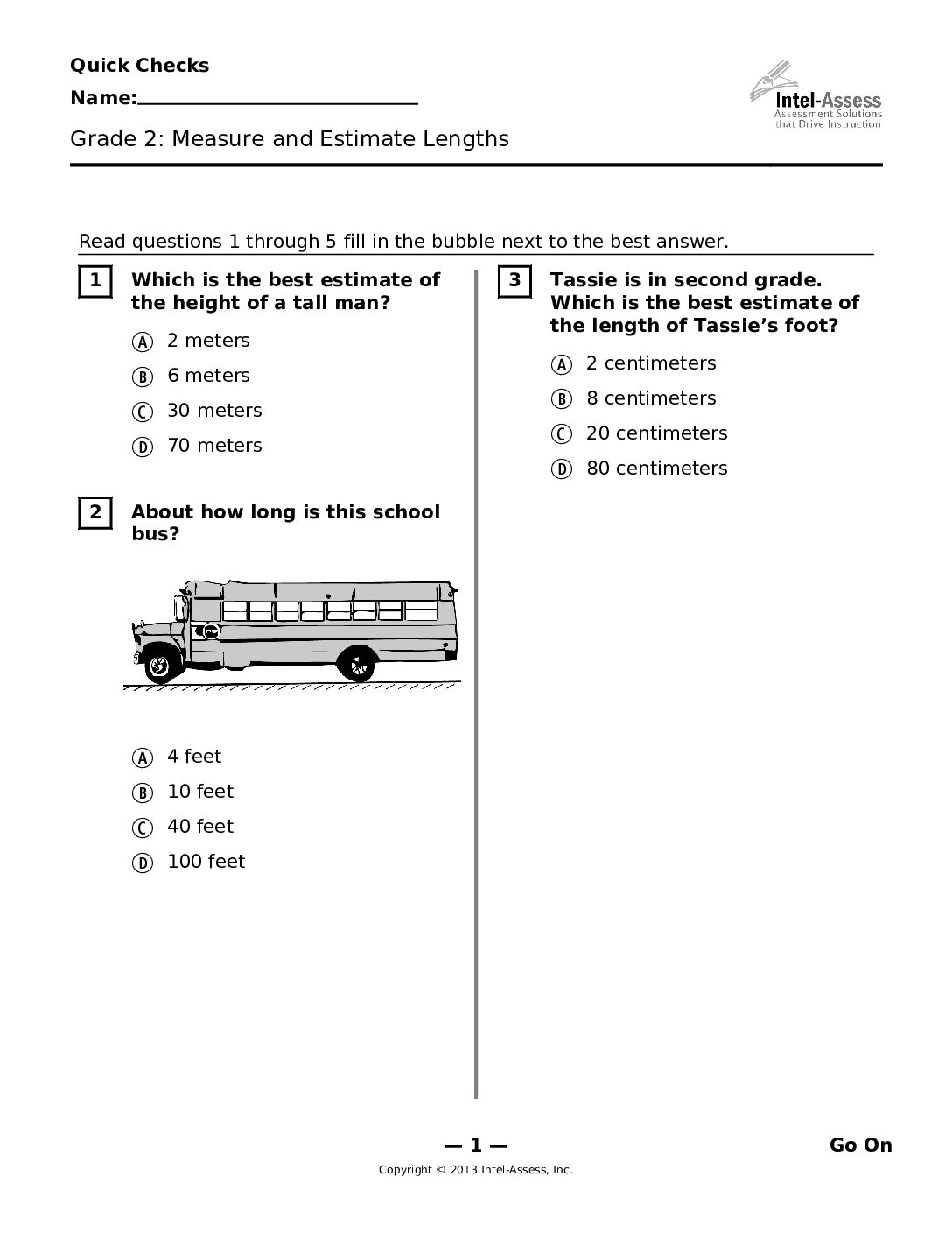 Qce46213 Grade 2 Measure And Estimate Lengths