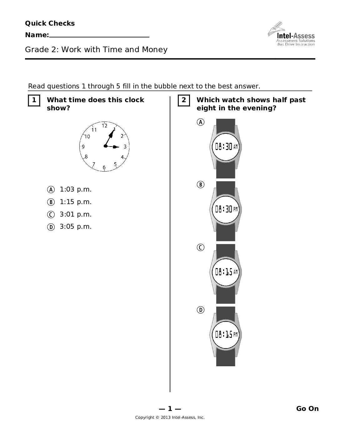 Qce46215 Grade 2 Work With Time And Money