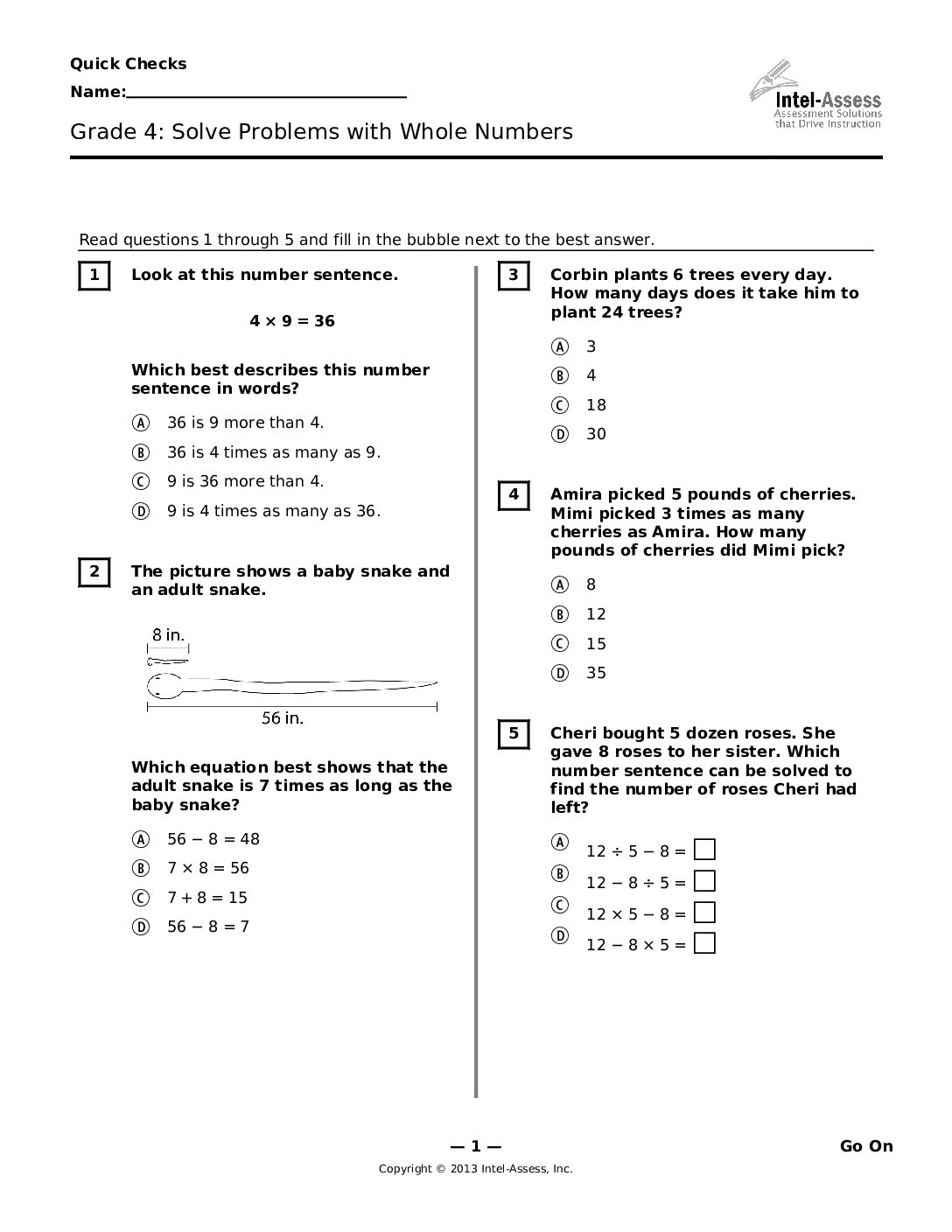 Qce47204 Grade 4 Solve Problems With Whole Numbers