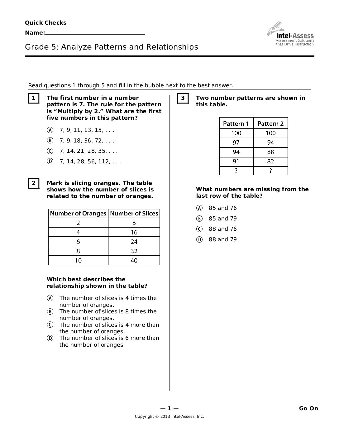 Qce47717 Grade 5 Analyze Patterns And Relationships