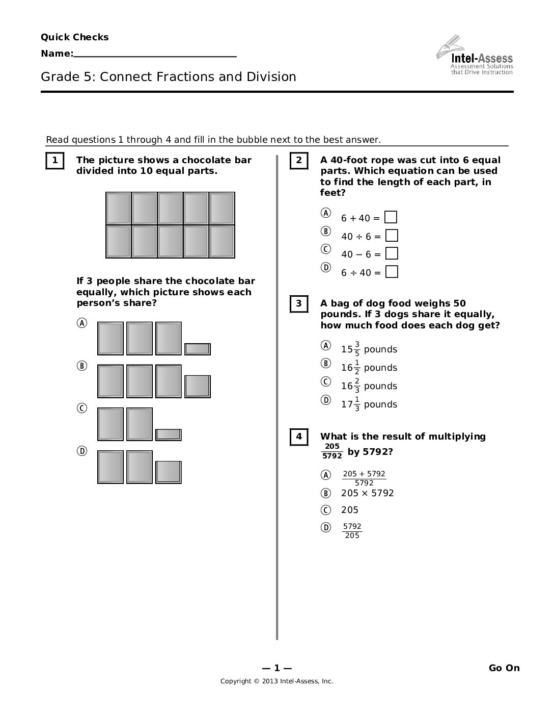 Qce47722 Grade 5 Connect Fractions And Division