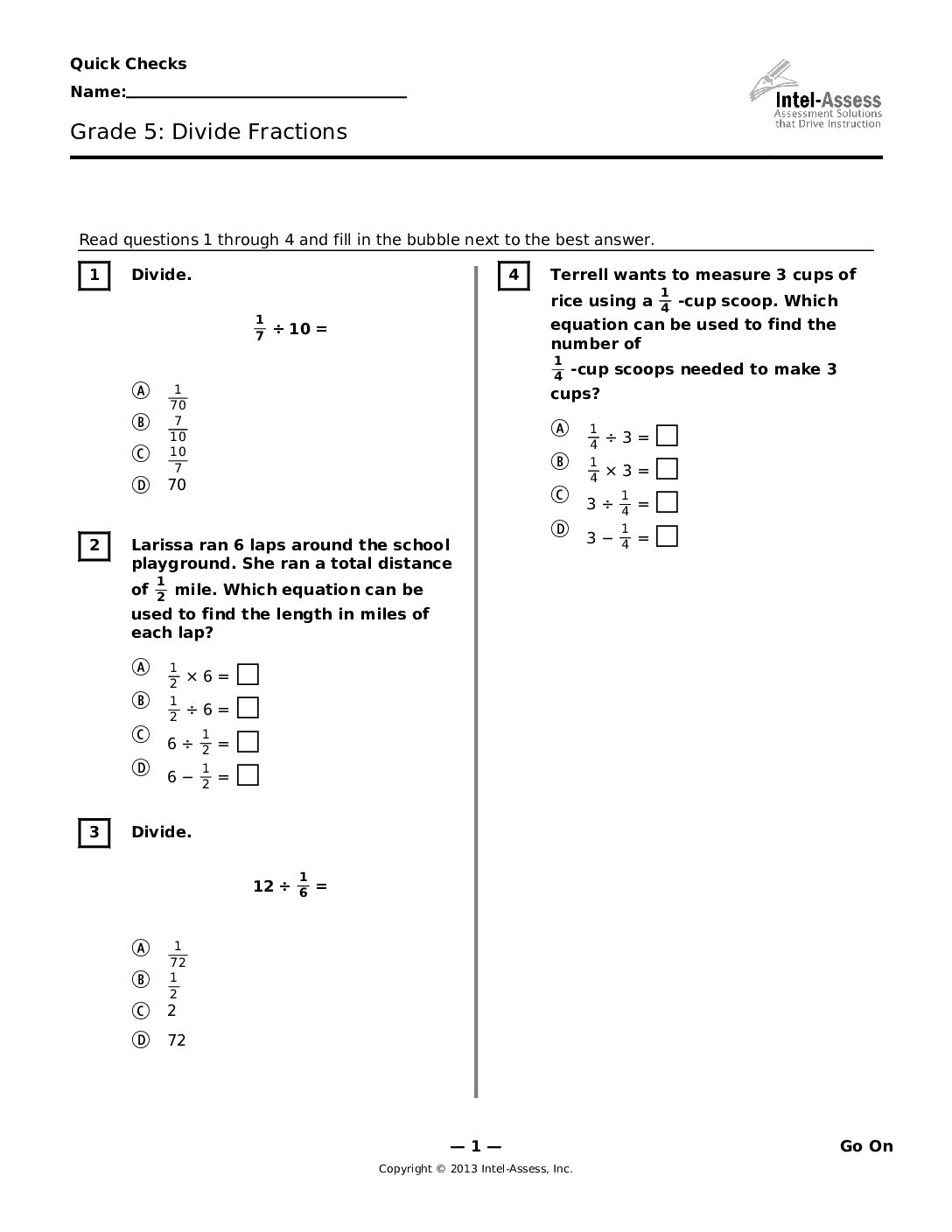 Qce47724 Grade 5 Divide Fractions