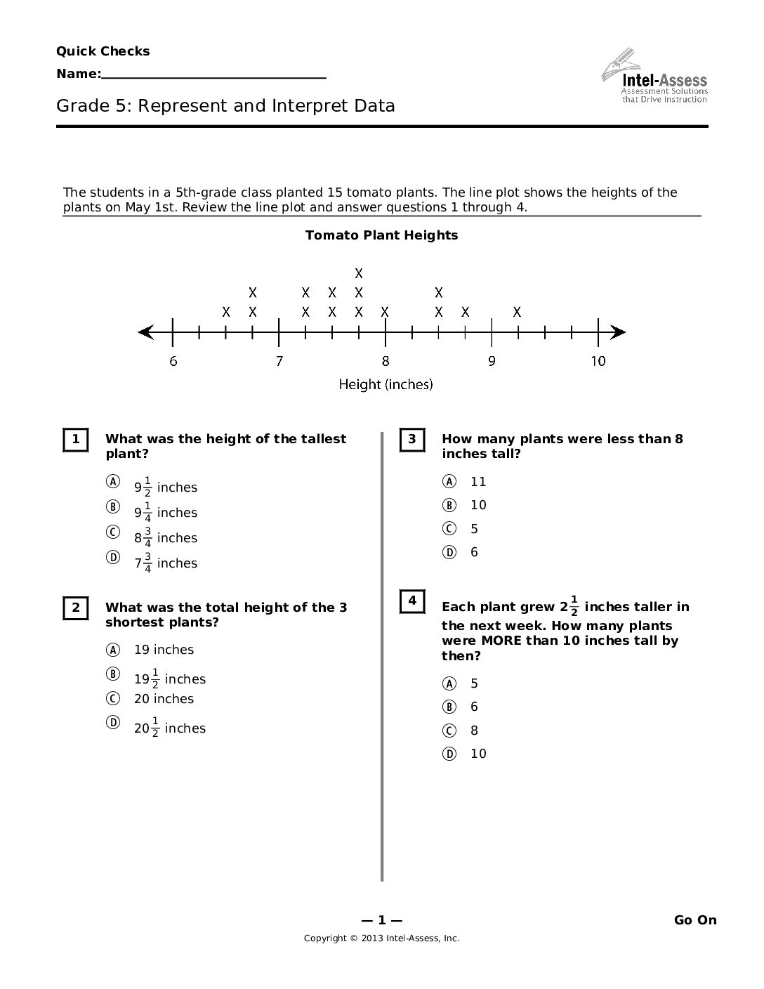 Qce47728 Grade 5 Represent And Interpret Data
