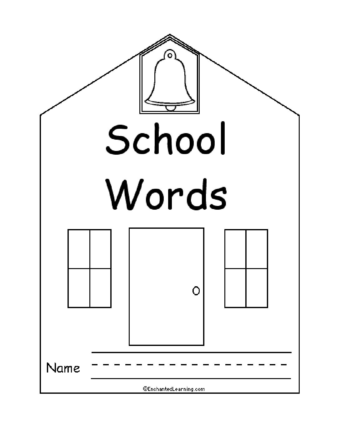 School words book enchanted learning