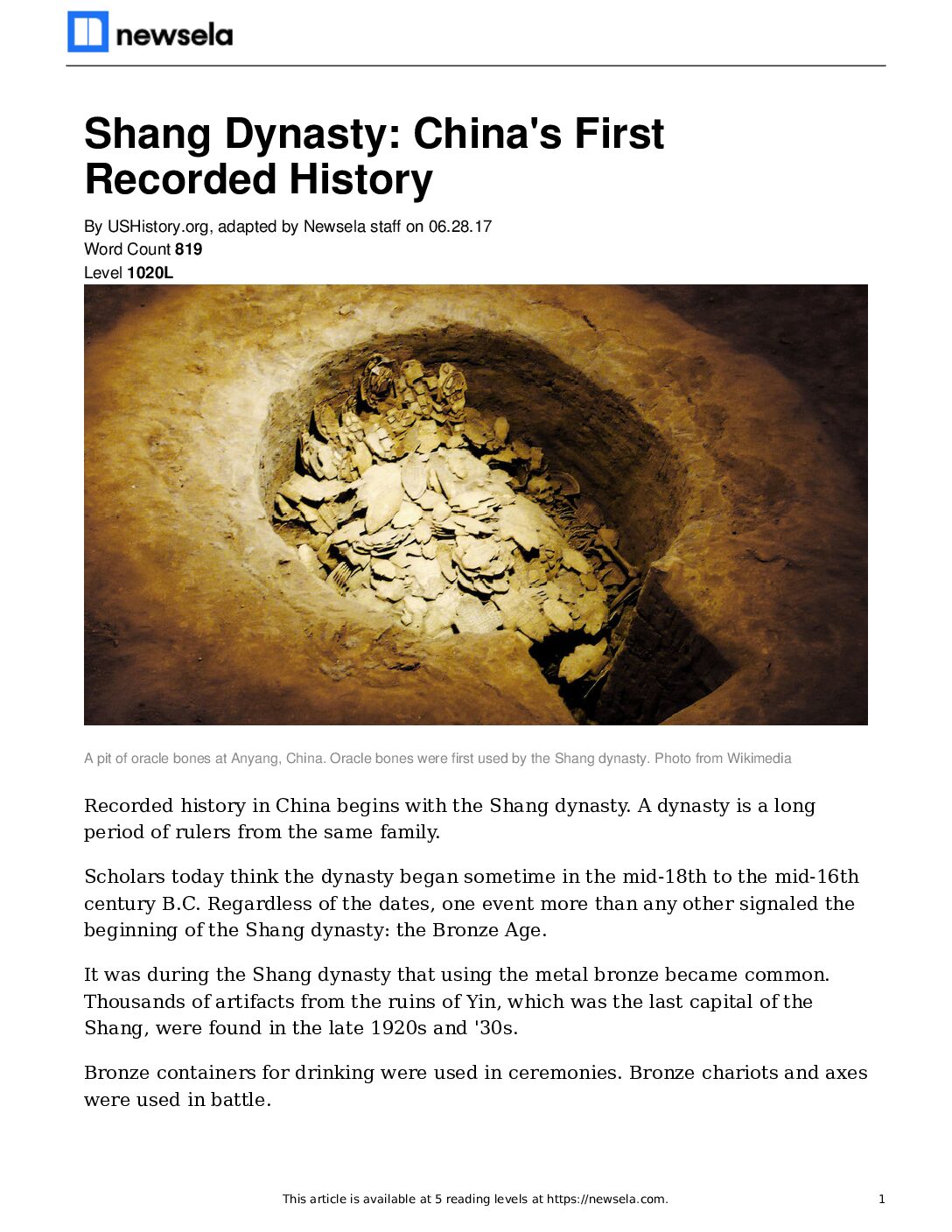 Shang Dynasty China S First Recorded History