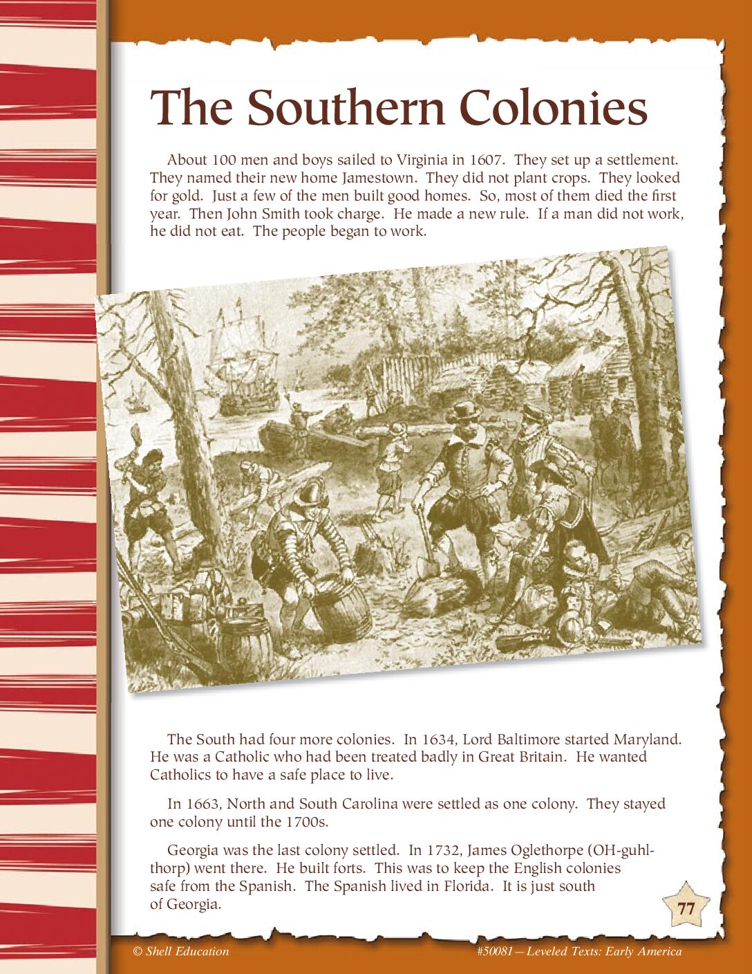Southern Colonies Reading