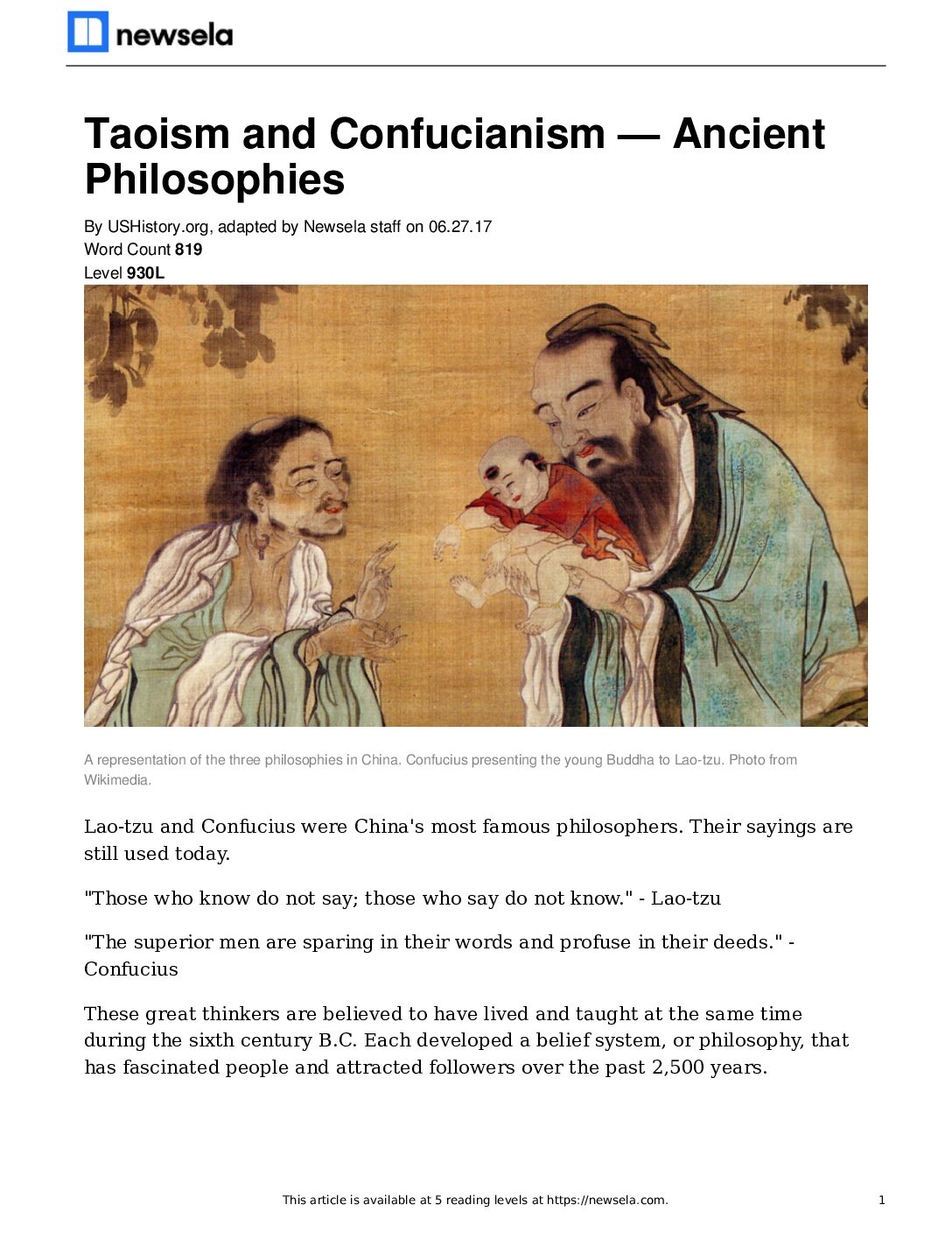 Taoism And Confucianism