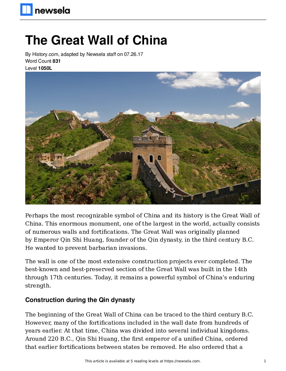 The Great Wall Of China