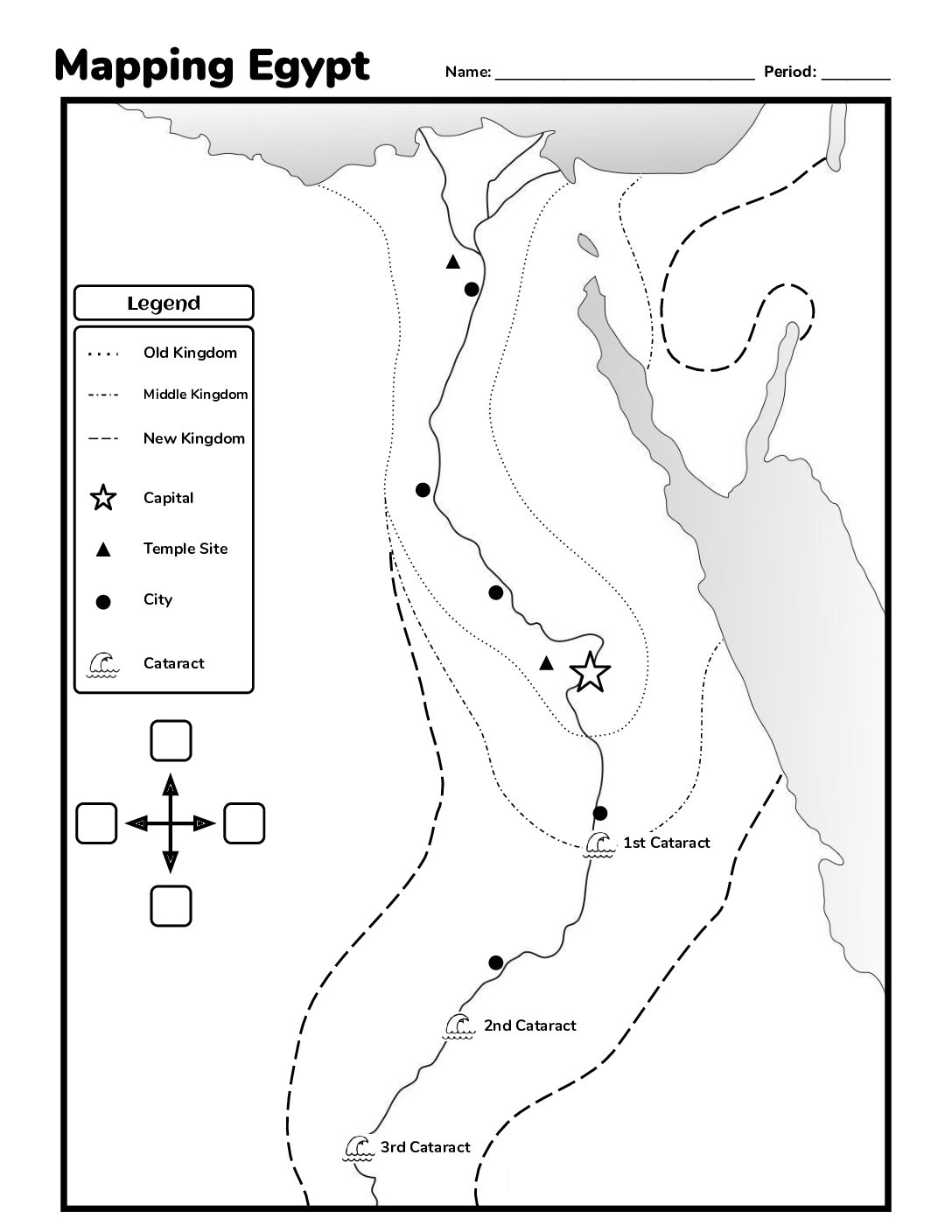 The Lands Of Egypt Template Map