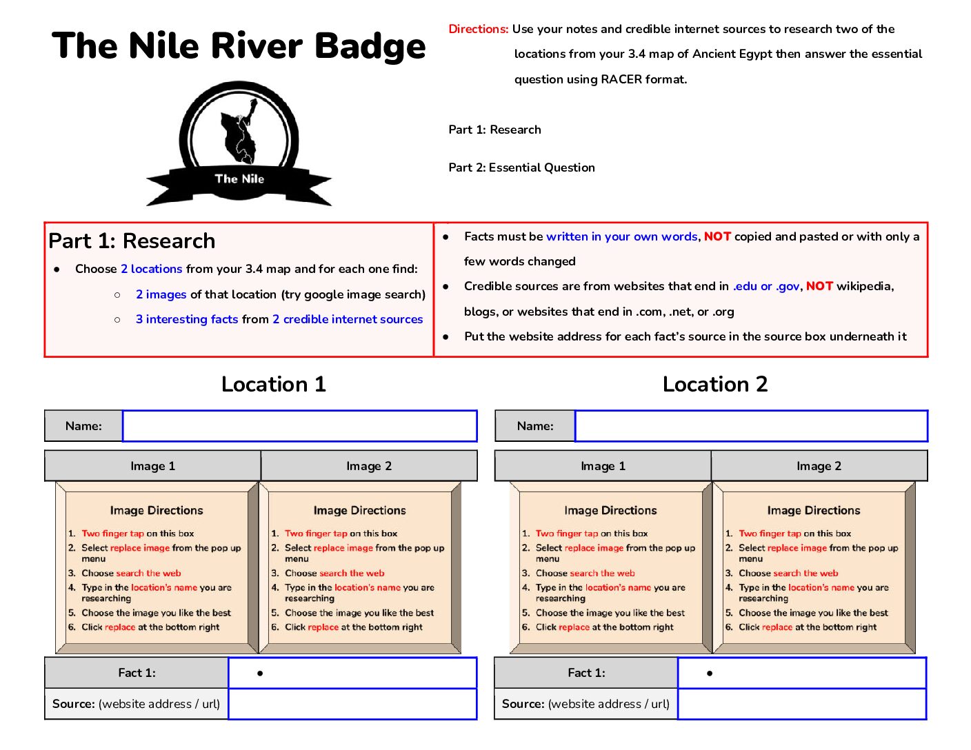 The Nile River Badge