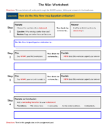 The Nile Worksheet