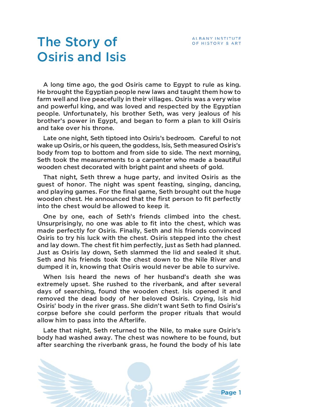 The Story Of Osiris And Isis