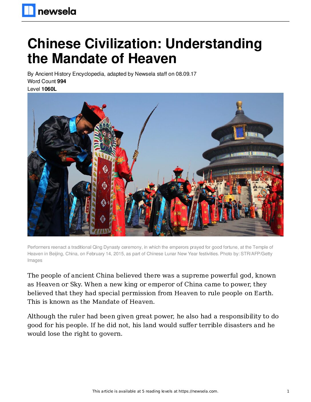 Understanding The Mandate Of Heaven
