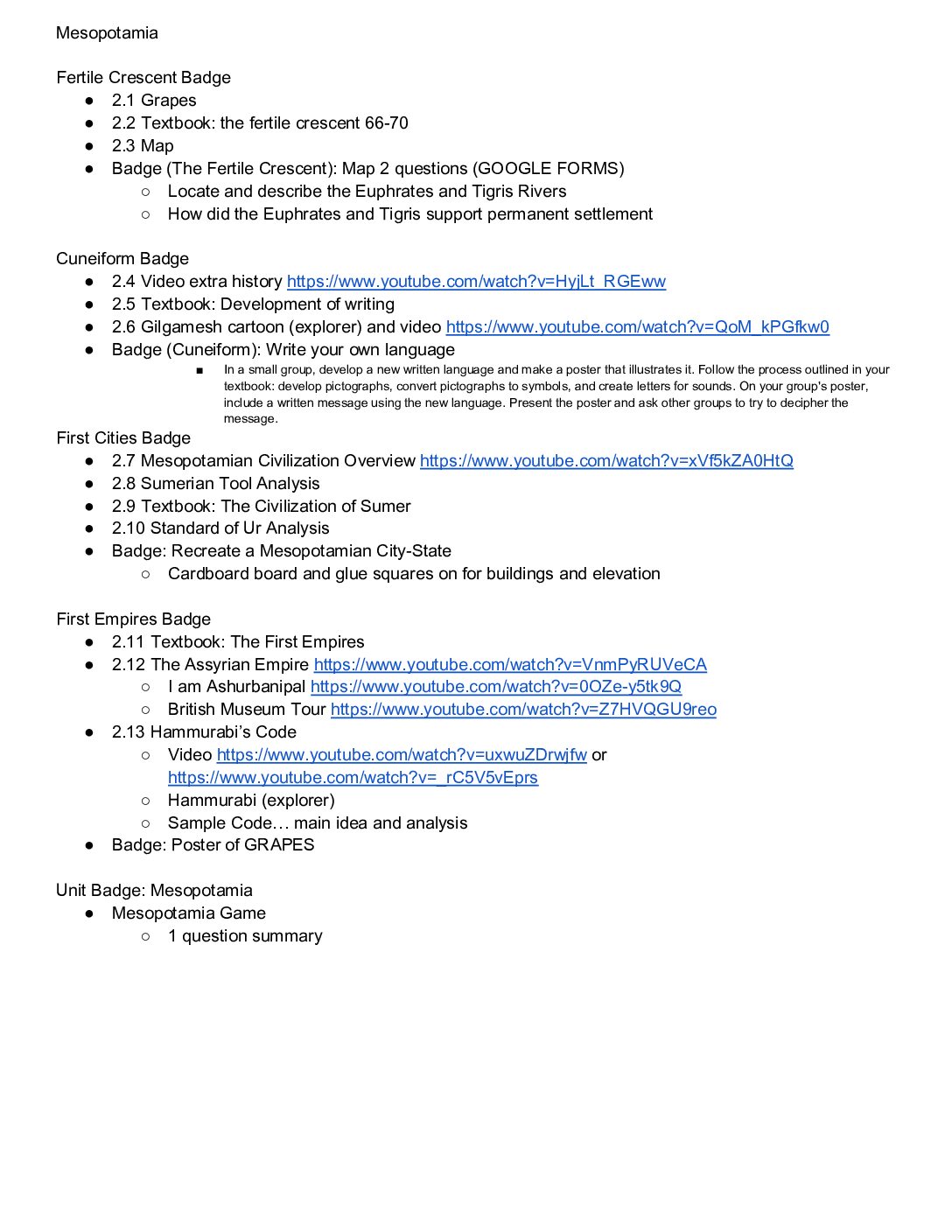 Unit 2 Outline