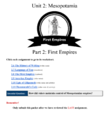 Unit 2 Part 2 First Empires