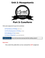 Unit 2 Part 3 Cuneiform