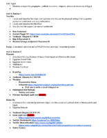Unit 3 Outline