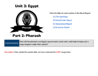 Unit 3 Part 2 Pharaoh