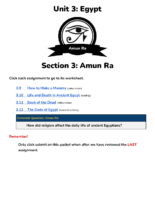 Unit 3 Sections 3 Amun Ra