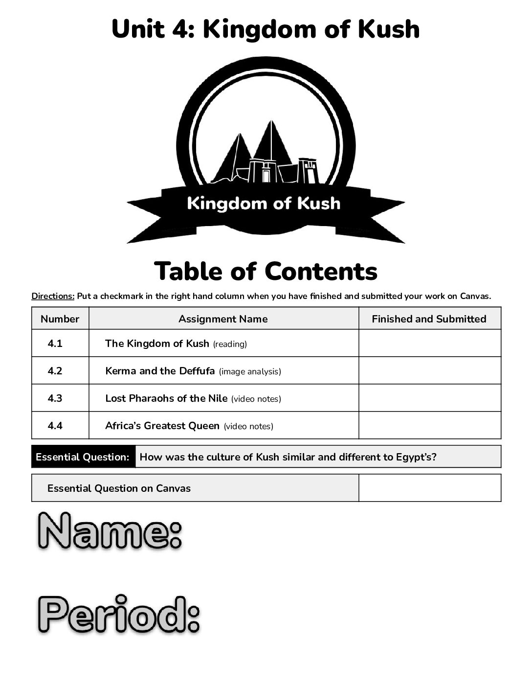 Unit 4 Kingdom Of Kush (Hard Copy) (1)