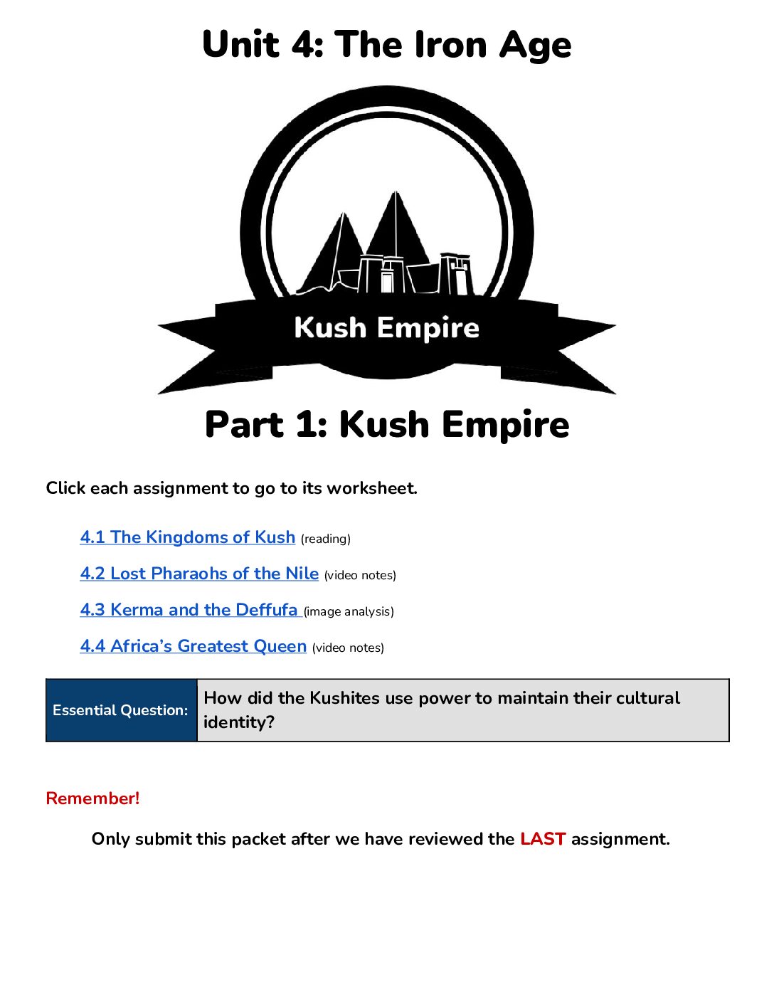 Unit 4 Part 1 Kush Empire