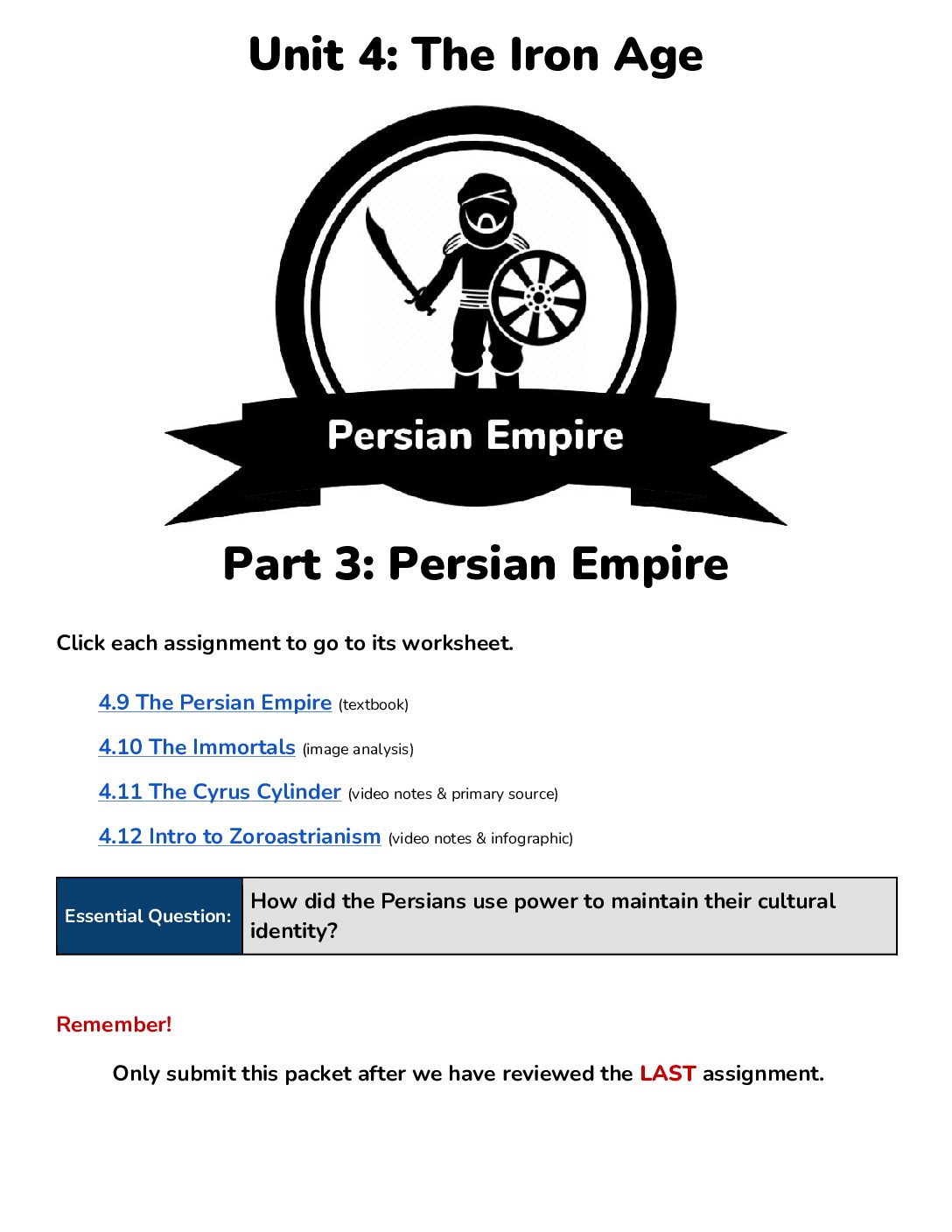 Unit 4 Part 3 Persian Empire
