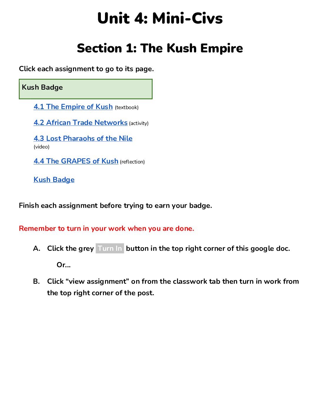 Unit 4 Section 1 The Kush Empire