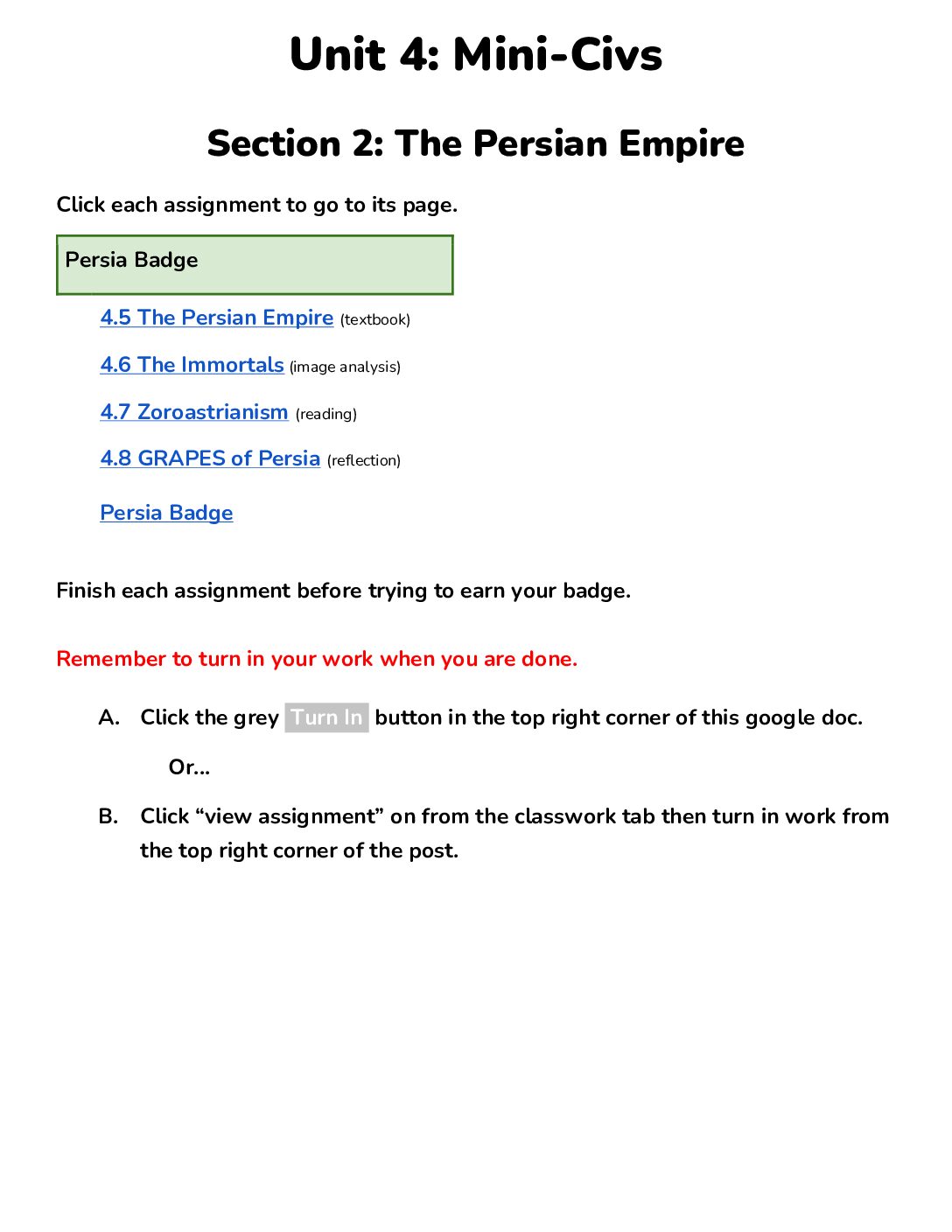 Unit 4 Section 2 The Persian Empire