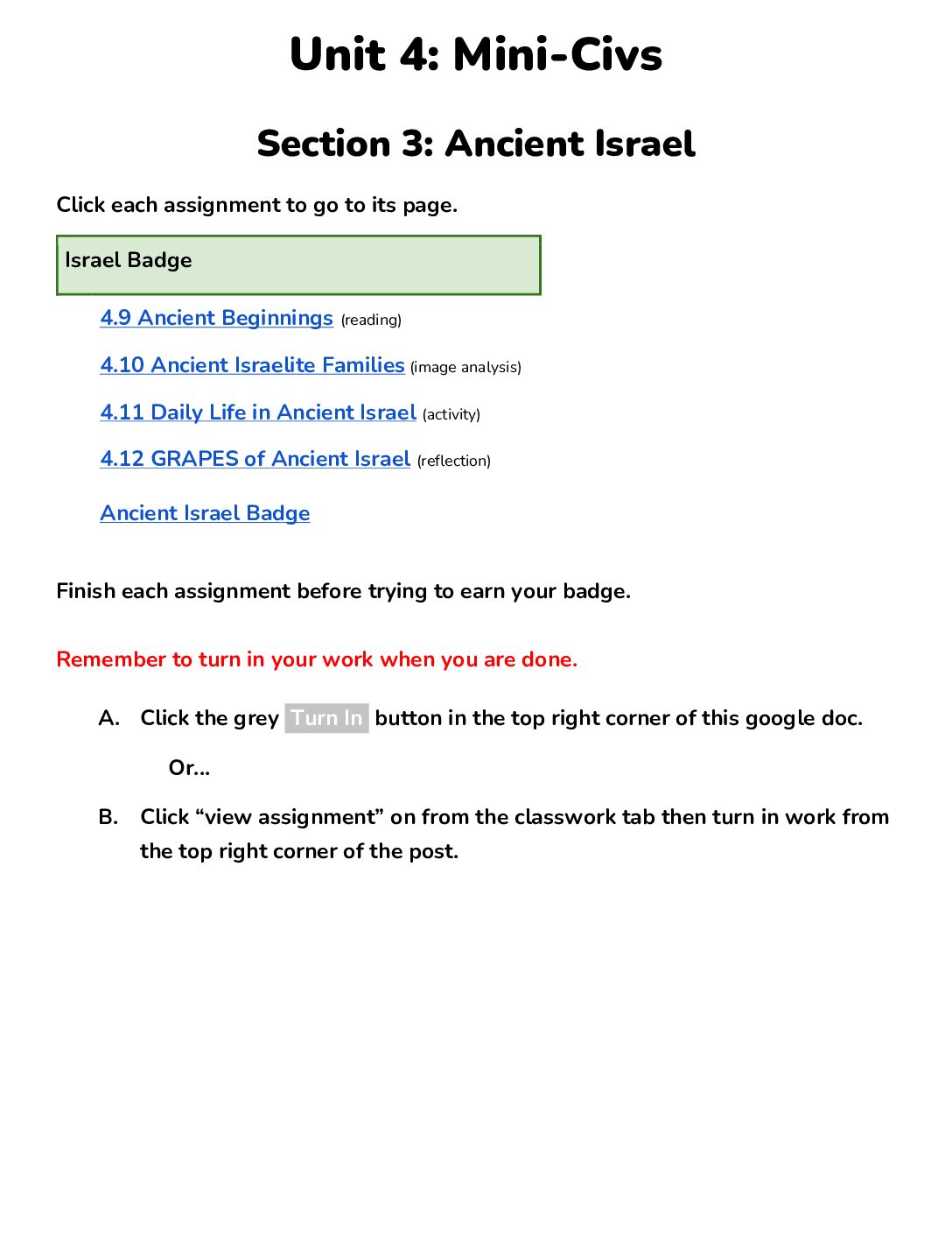 Unit 4 Section 3 Ancient Israel