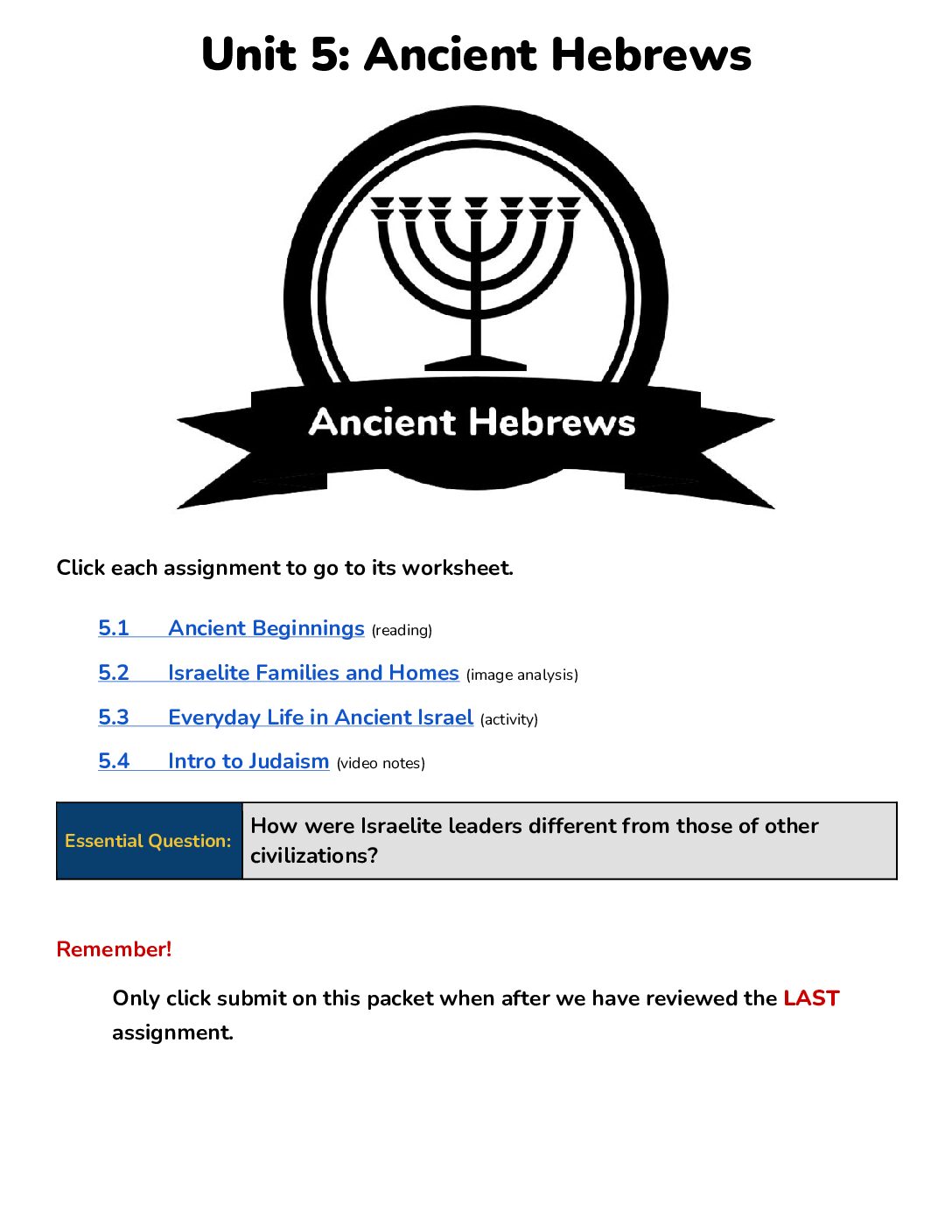 Unit 5 Ancient Hebrews (2)