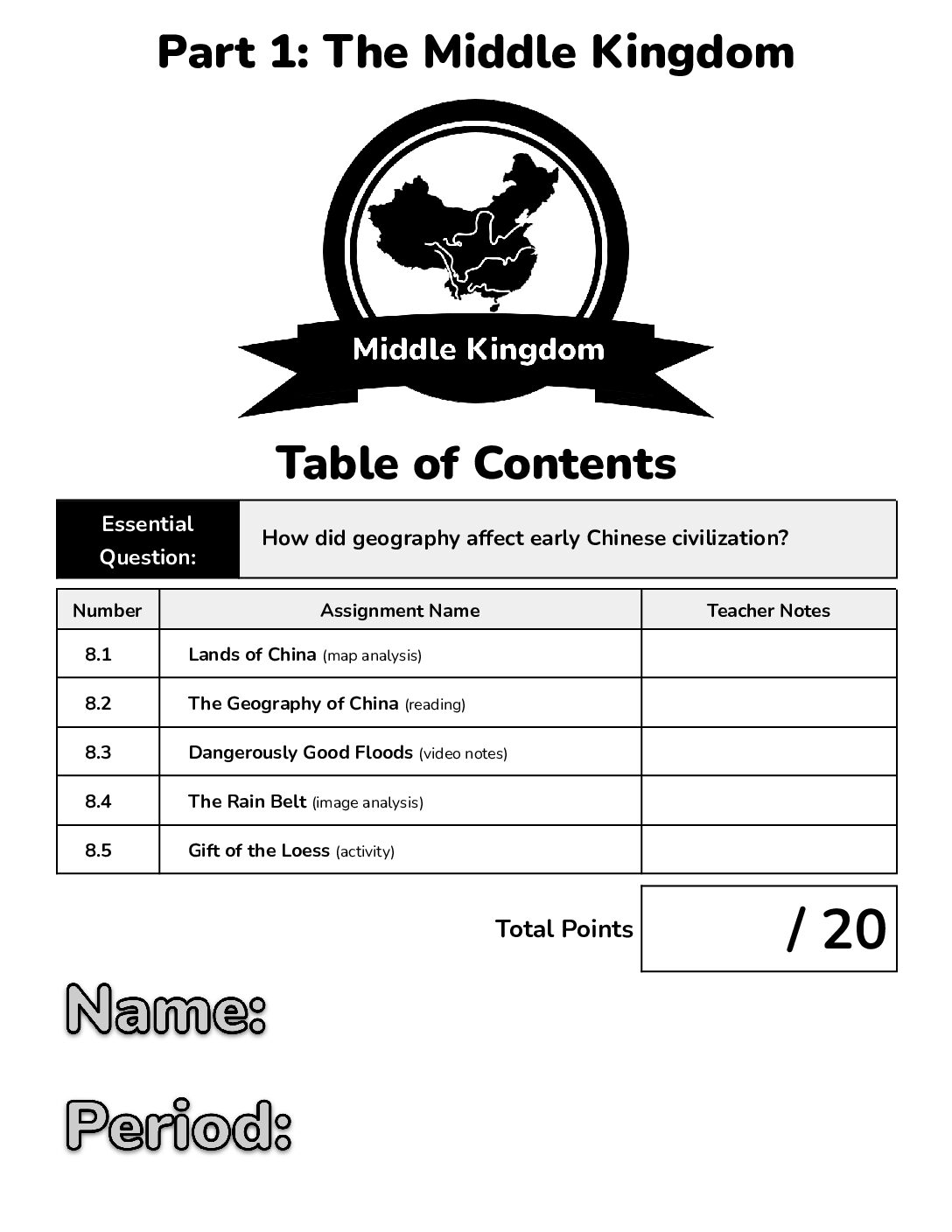 Unit 8 China (Hard Copy)