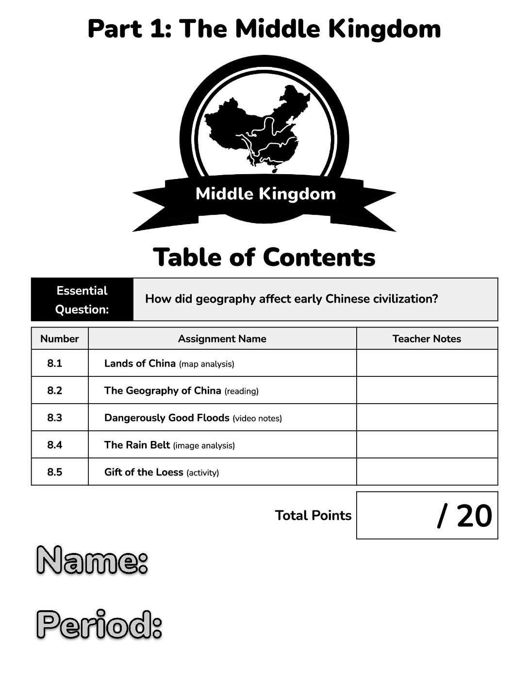 Unit 8 Part 1 The Middle Kingdom