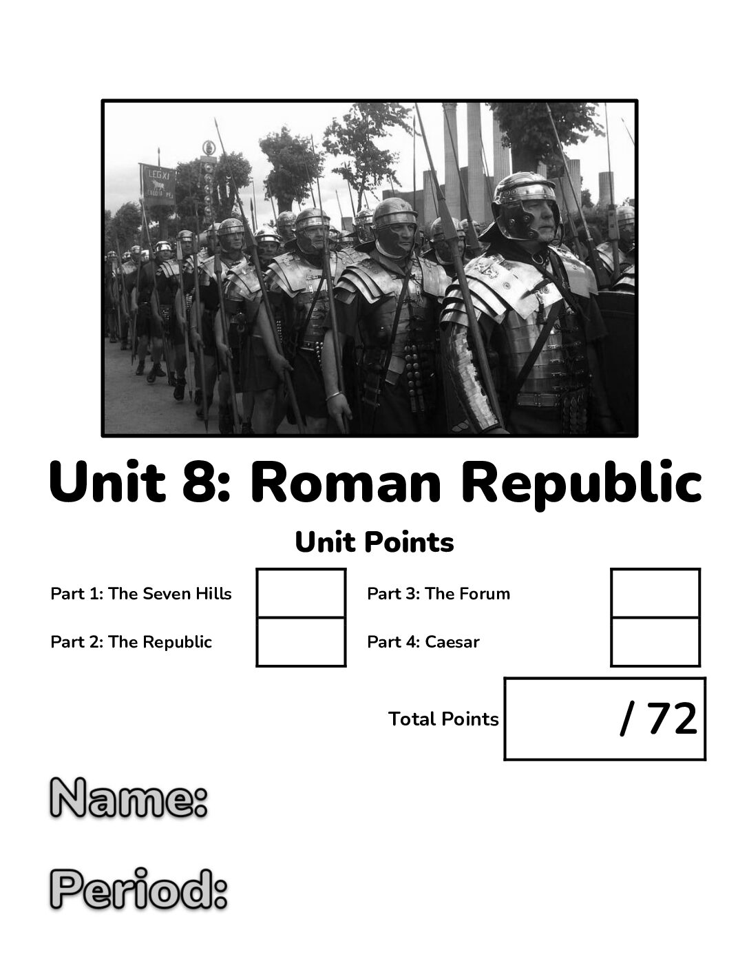 Unit 8 Roman Republic (Hard Copy)