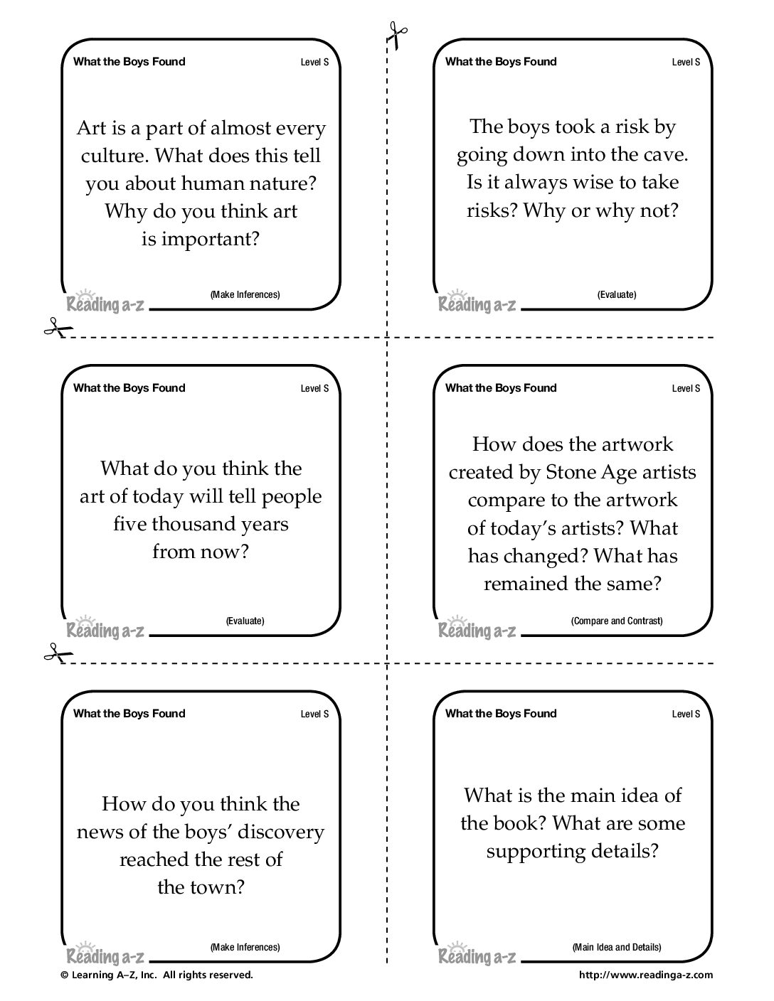 What The Boys Found Cave Paintings Discussion Cards