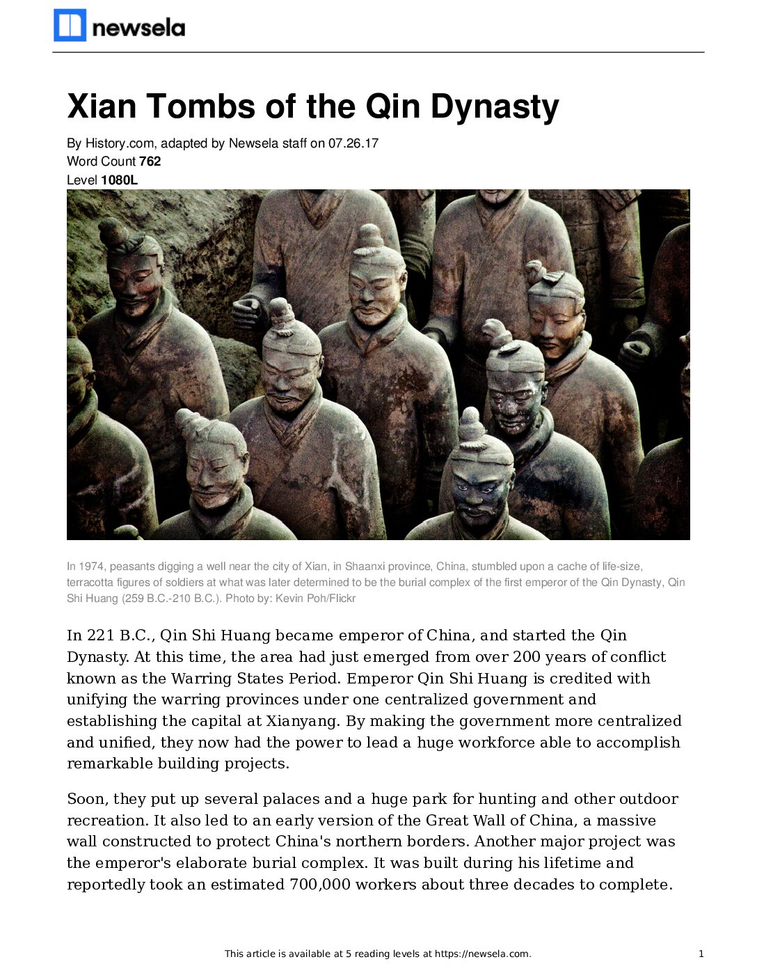 Xian Tombs Of The Qin Dynasty