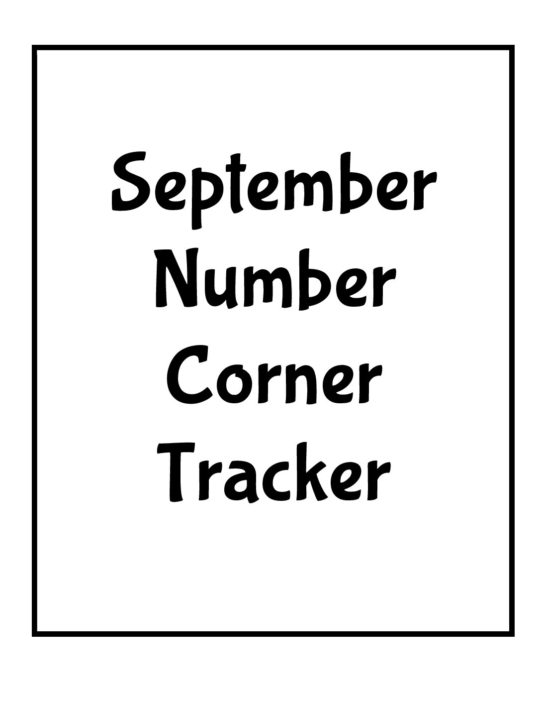0- September Number Corner