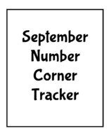 0- September Number Corner