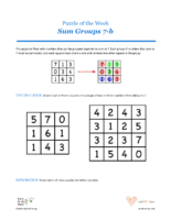 01 A Clubs Sum Groups 7B-Puzzles