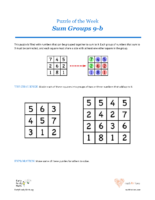 05 2 Clubs Sum Groups 9B-Puzzles