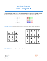 06 2 Diamonds Sum Groups 8B-Puzzles