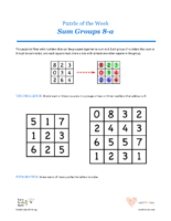 07 2 Hearts Sum Groups 8A-Puzzles