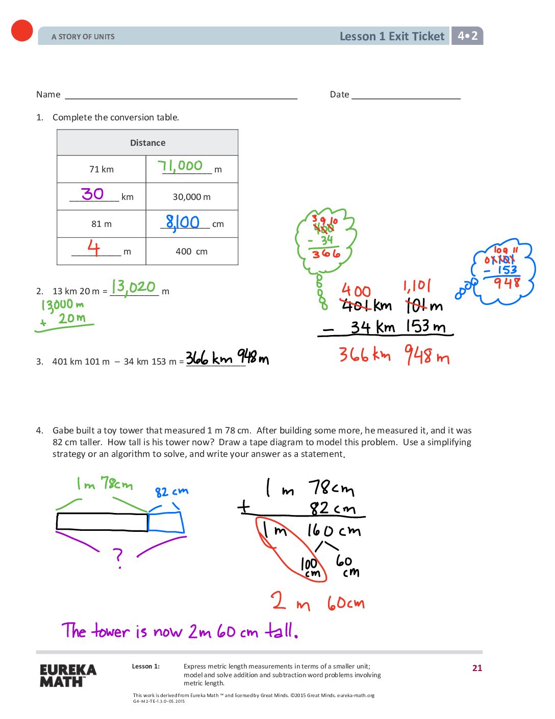 1 G4 M2 Exit Ticket Solutıons