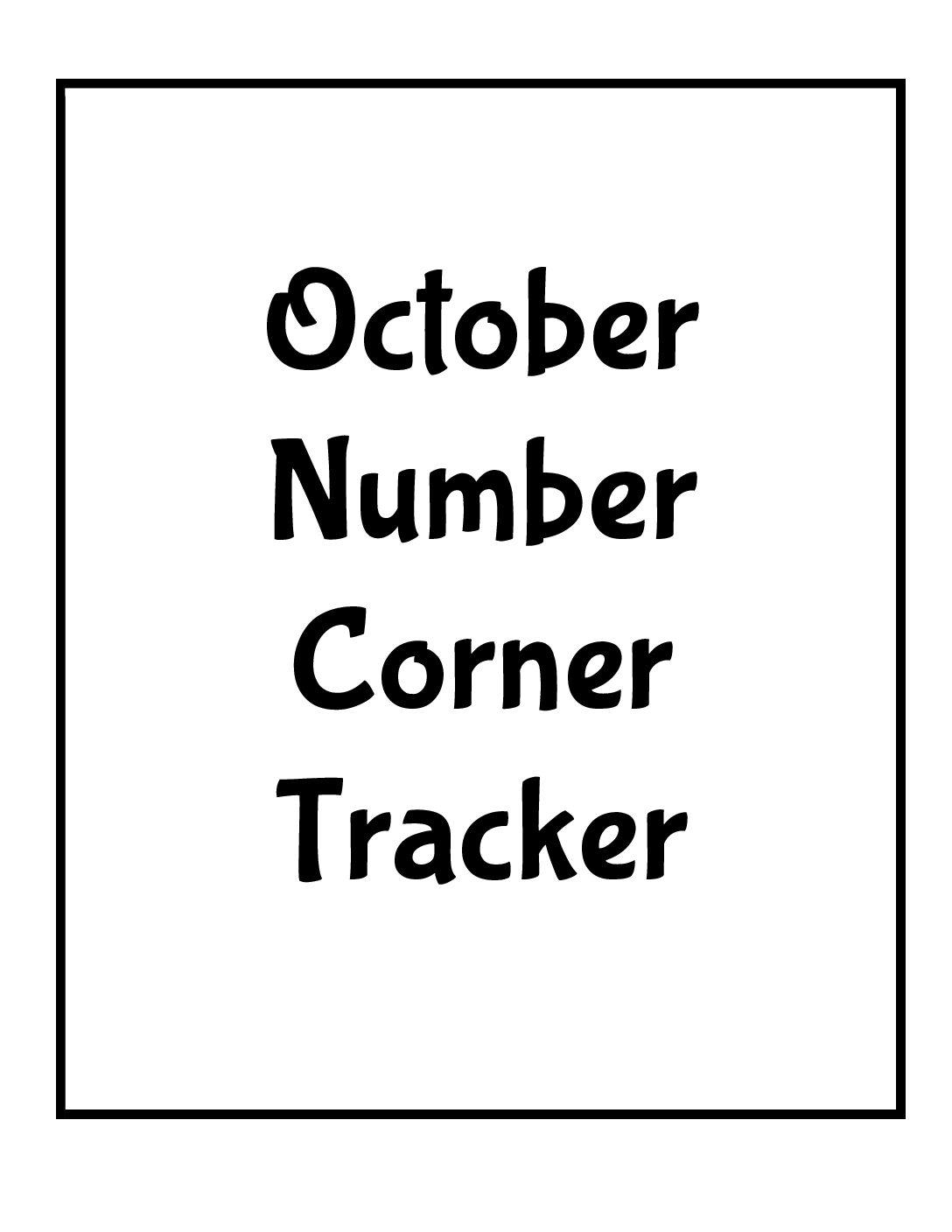 1- October Number Corner