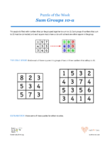 10 3 Diamonds Sum Groups 10A-Puzzles