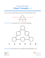 11 3 Hearts Magic Triangles 1-Puzzles