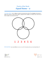 13 4 Clubs Equal Sums 2-Puzzles